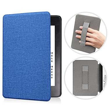 Imagem de ALMIGHTY Capa de tecido com alça de mão para Kindle Paperwhite antes de 2018 E-Reader, capa ultrafina com função automática despertar/hibernar, apenas adequada para modelos DP75SDI ou EY21