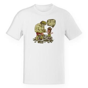 Imagem de Camiseta Infantil Divertida Hulk E Chaves Mas Não Se Irrite - Alearts