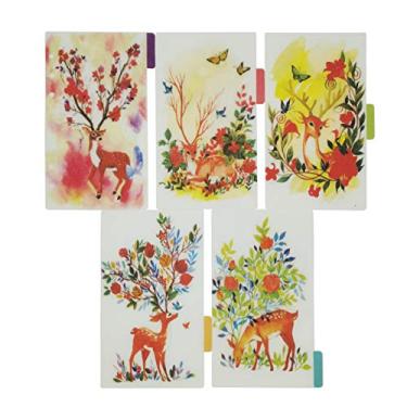 Imagem de Plástico A5/A6 de 21,6 cm. Capa com 6 furos. Pasta de arquivo com anel redondo para protetores de folhas soltas (Red Deer, A6/17cm*10cm/6 Inch)