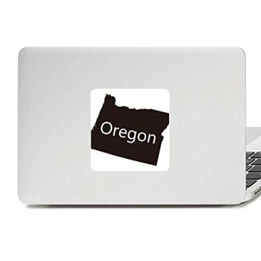 Imagem de Adesivo de vinil para laptop Oregon com mapa dos Estados Unidos da América
