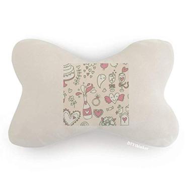 Imagem de DIYthinker Almofada de almofada para apoio de cabeça para decoração de pescoço com flores