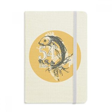 Imagem de Caderno de desenho de linha com estampa de isca poderosa em tecido capa dura clássica diário