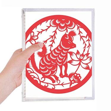 Imagem de Caderno de arte do zodíaco chinês cortado em papel com folhas soltas e diário recarregável
