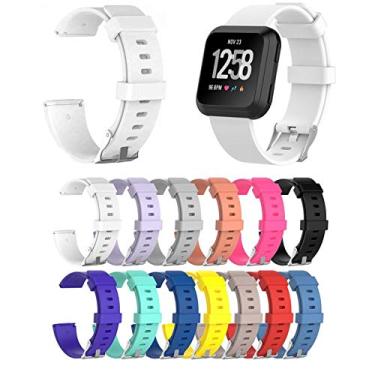 Imagem de Pulseira Silicone para Fitbit Versa - Fitbit Versa 2 - Fitbit Versa Lite - Marca Ltimports (Branco)