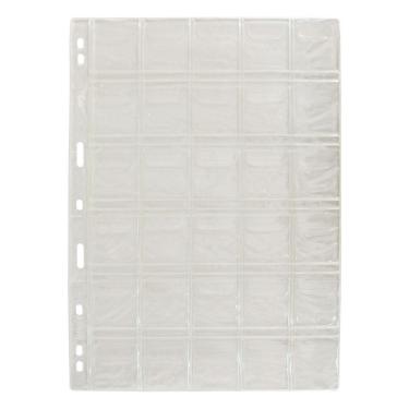 Imagem de Kit 10 Folhas para Moedas 28x21 Acetato 30 Bolsos