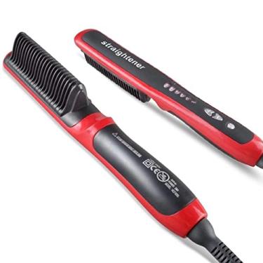 Imagem de Prancha Pente Escova Cerâmica Alisador Cabelo E Barba 110v