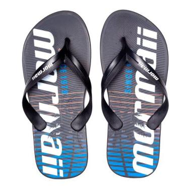 Imagem de Chinelo Masculino Grendene Mormaii Tropical Graphics Preto/Azul