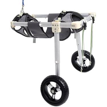 Imagem de Carrinho De Cachorro Para Cadeira De Rodas De Liga De Alumínio Leve De 2 Rodas Carrinho De Assistente De Caminhada Para Cadeira De Rodas Para Cães Deficientes Reabilitação De 5 A 60 Kg Para Animai