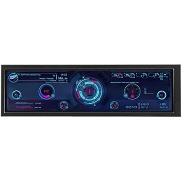 Imagem de Tela IPS De 8,8 Polegadas, Tela IPS HD De 1920X480 60HZ CPU GPU SSD Monitor De Temperatura De Dados, Ajuste De Brilho 360° Girado Para RPi Para Linux Para Windows Para AIDA64,Collector88