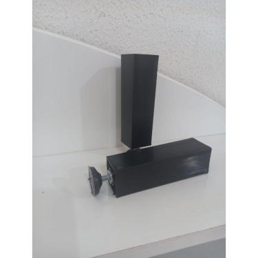 Imagem de Pe Regulavel Armário Movel Cozinha 14 A 17cm C/ Parafusos Kit com 5 unidades