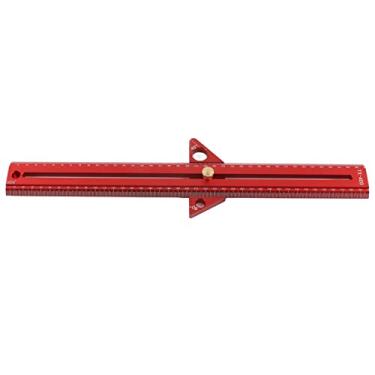 Imagem de Régua T para Carpintaria Régua Multifuncional de Liga de Alumínio Com Parafuso para Medição (40cm)