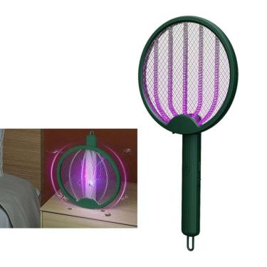 Imagem de Raquete Eletrica Mata Mosquito 4 em 1 Luz UV Inseto Mosca Pernilongo Armadilha