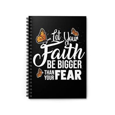 Imagem de Caderno espiral Humorous Your Faithfulness Big Than Fear Beliefs Trustworthy Novidade Positividade Motivador Amante Tamanho Único