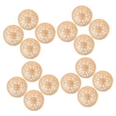 Imagem de NUOBESTY 60 Peças Botões Dourados Para Blazer Botões De Metal Retrô Botão De Terno De Metal Botões De Roupas Decoração Dourada Botões De Ouro Botão De Casaco Flor Oca Ginástica