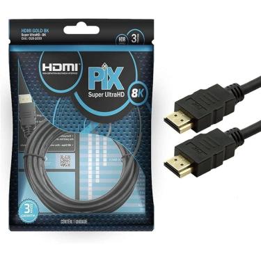 Imagem de Cabo Hdmi Gold 2.1 8K Hdr 19P 3 Metros Pix 018-1030