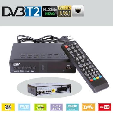 Imagem de Receptor de TV Digital Terrestre HD  HEVC 265  DVB-T2  Decodificador HD H.265  Decodificador EPG