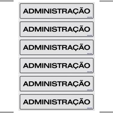 Imagem de Combo 6 Placas De Sinalização Administração 30x7 Ekomunike - B-513 F9e
