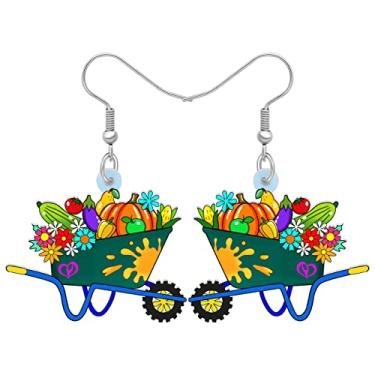 Imagem de DALANE Brincos de acrílico para carrinho de comida, caminhonete de sorvete, frutas, presentes de pizza fofos, joias inovadoras para mulheres e meninas, 29mm x 28mm, Acrílico, Sem pedra preciosa