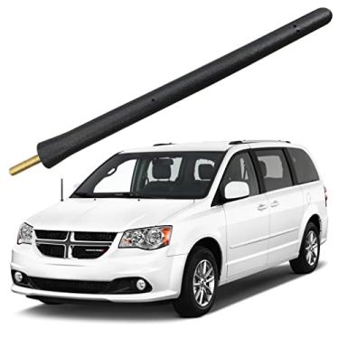 Imagem de Antena curta para Dodge Grand Caravan (2008-2020) mastro de antena para recepção de rádio premium – à prova de lavagem de carro de 16 cm, substituição interna de mastro de antena de bobina de cobre