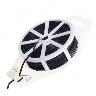 Imagem de BEADNOVA Fio de jardim 164 pés (50 m) Laços de lixo multiusos laços torcidos de arame revestido de plástico resistente laços de pão para plantas de arame laços de saco para escritório em casa e jardim