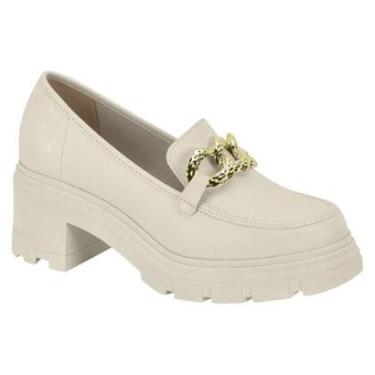 Imagem de Sapato Mocassim Feminino Moleca Salto Tratorado - 5777.101-Feminino