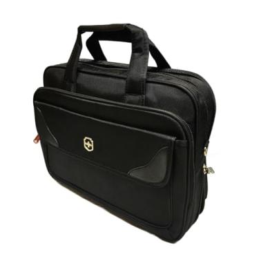 Imagem de Pasta Executiva Poliéster Preto, Bolsa de Ombro para Notebook