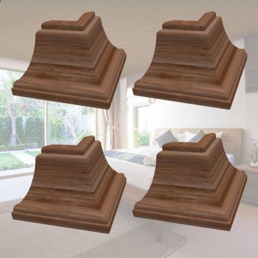 Imagem de Cantoneira Externa Pvc 25x25mm com Engate Rápido 4 Unidades Permatti Imbuia