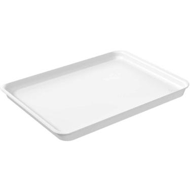 Imagem de Bandeja Plástica para Servir Hamburguer 32x23cm Restaurante Branco A4 Uno Coza