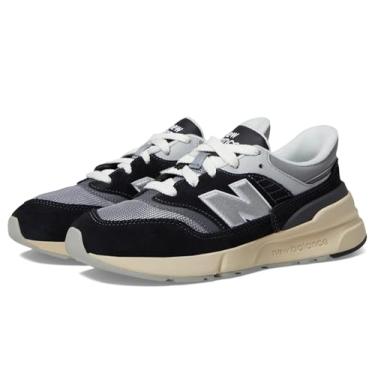 Imagem de New Balance Tênis infantil unissex 997r V1 com cadarço, Preto, 16