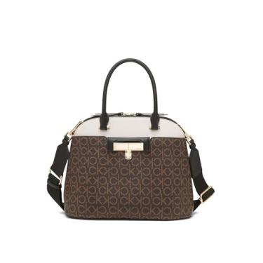 Imagem de Calvin Klein Bolsa organizacional Becky Dome, marrom/cáqui/preto/branco, One Size