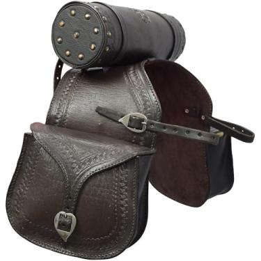 Imagem de Jogo de Alforge e Porta Bebidas em Couro SV3156 - Marrom