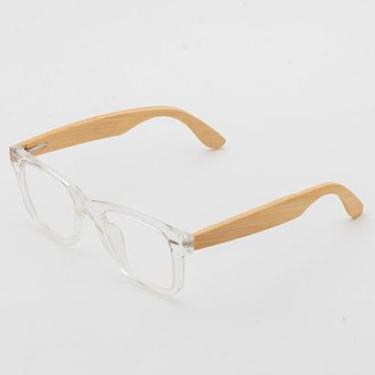 Imagem de Armação Óculos Grau Haste Madeira Quadrado- Thor / Óculos Sunrise-Masculino