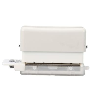 Imagem de Furador de Papel Artesanal, Perfurador de Papel para Scrapbook, Cor Branca, Preciso, Abs, Portátil, Mini 6 Furos, para Escritório Doméstico