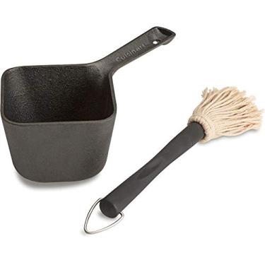Imagem de Panela e pincel de ferro fundido Cuisinart Outdoor Grilling CBP-300 para grelhar