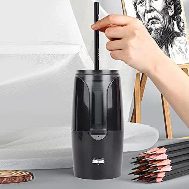 Imagem de Apontador de Lápis, Apontador de Lápis Elétrico Com Rampa de Resíduos de Carregamento Usb Apontadores de Lápis Elétricos para Casa para a Escola do Estudante (8028 preto)