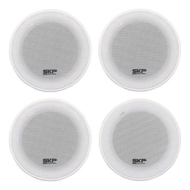 Imagem de Kit Som Ambiente Bluetooth 4 Arandelas Ativa Passiva Skp Pro
