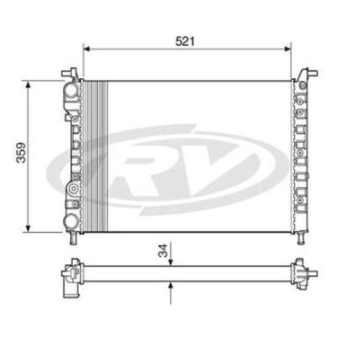 Imagem de Radiador Siena 2000 a 2003 Visconde 12535