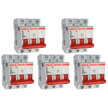 Imagem de Kit C/5 - Disjuntor Steck ''Din'' Tripolar 40A. C