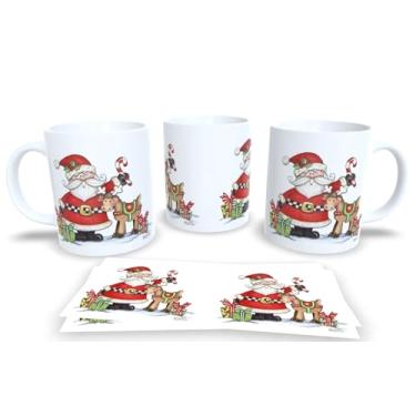 Imagem de Canecas de Porcelana Branca Personalizadas Papai Noel (Mod.8)