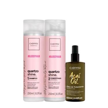 Imagem de Kit Cadiveu Essentials Quartzo Shine Shampoo Condicionador e Açaí Oil 