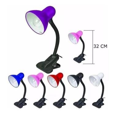 Imagem de 10x Luminária De Mesa C/ Garra Presilha Bivolt Leitura Salão - OEM, Bi
