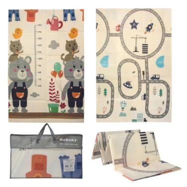 Imagem de Tapete Infantil De Atividades Dobrável Macio Para Bebê Tatame 2 em 1 E