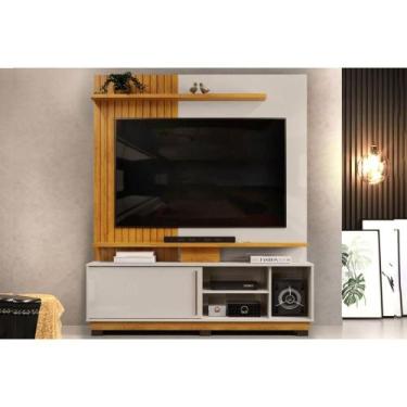 Imagem de Home p/TV até 55 Polegadas Athenas c/ Prateleira Nichos e Rodapé 150x1