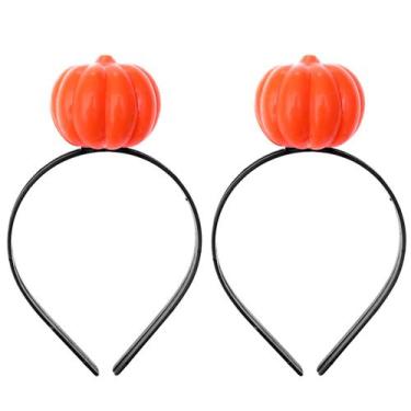 Imagem de 2 Tiaras no formato Abóbora para Festa a Fantasia Carnaval Halloween d