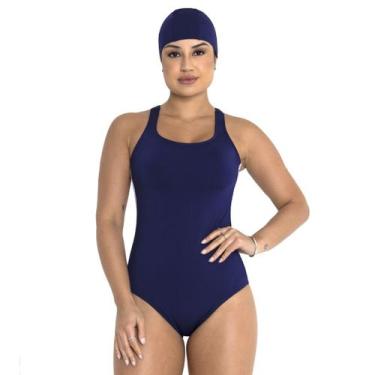 Imagem de Maiô body feminino hidroginástica e natação listra lateral sem bojo ma