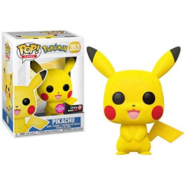 Imagem de Funko POP! Games: Pokemon - Pikachu [Flocked] #353 Exclusive