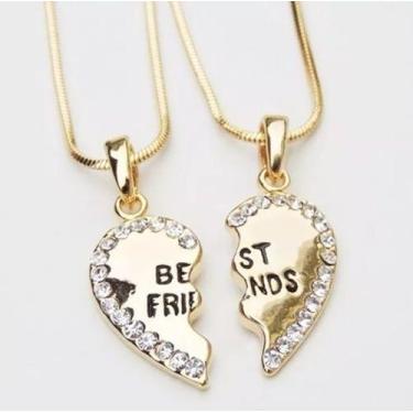 Imagem de Colar Best Friends Melhores Amigas Amizade Bff Folheado. - Milena Folh