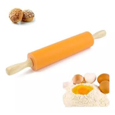 Imagem de Rolo De Massas Profissional Multiuso 47Cm Silicone E Madeira - 123 Uti
