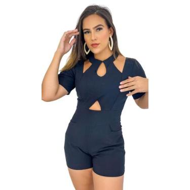 Imagem de Macaquinho linho karine boss - USEBKBRAND, M, Preto