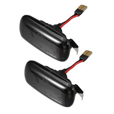Imagem de X AUTOHAUX 1 par de luzes de sinalização lateral LED para carro conjunto sequencial de luz piscante 8E0949127 para Audi A4 S4 RS4 B6 B7 B8 2000-2008 lente preta